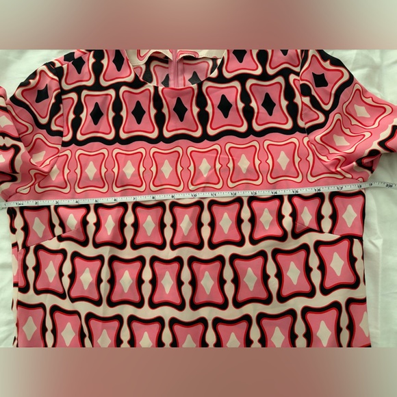 Zara Pink and Black Patterned Dress - Picture 6 of 6